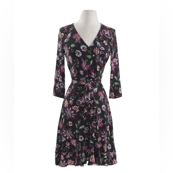 LEOTA Libby Faux Wrap Knit Dress - Picture 1 of 7